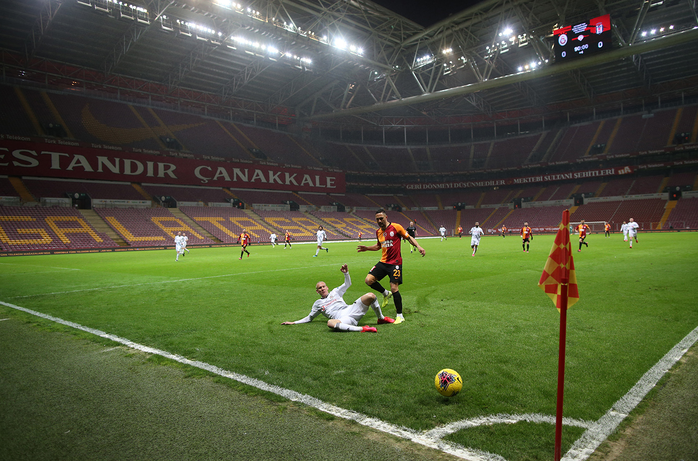 Galatasaray vs Besiktas Turkish Super League derby match played without spectators over the COVID-19 coronavirus threat in Istanbul, Turkey, 15 March 2020.
