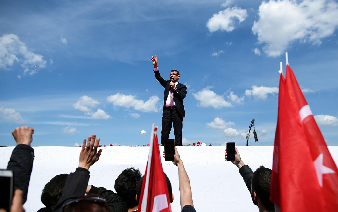  New Istanbul Mayor Ekrem Imamoglu speaks during rally of his main opposition Republican People